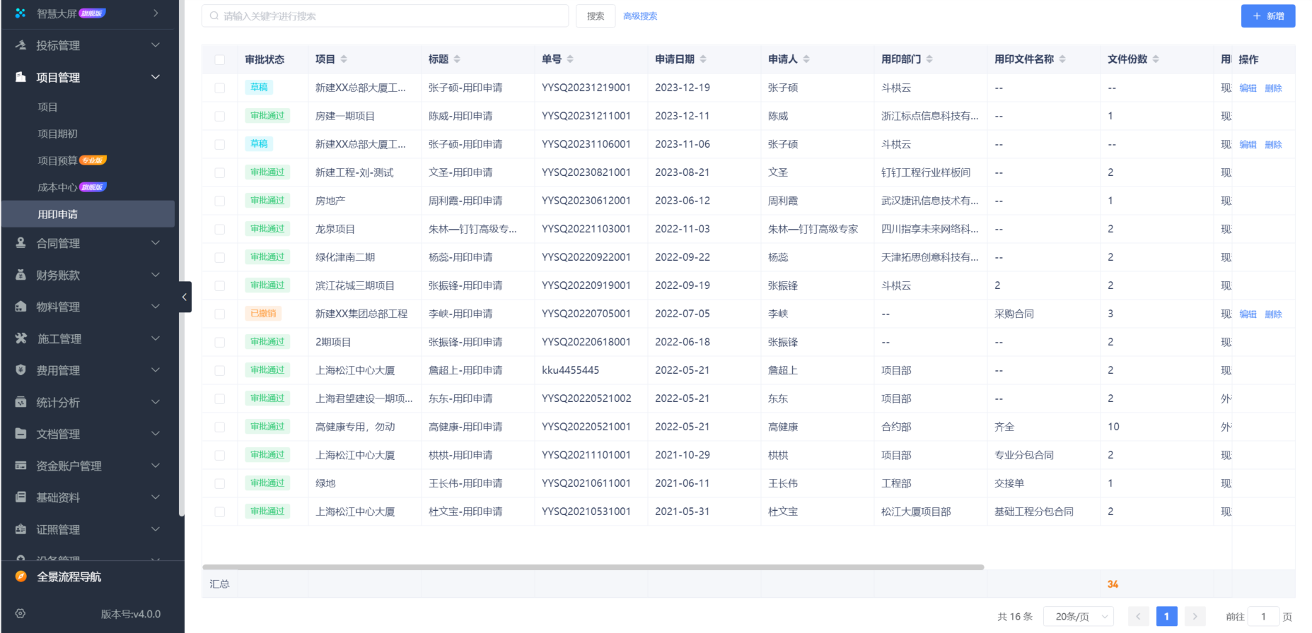 建筑施工管理系統(tǒng)平臺